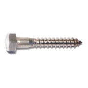 MIDWEST FASTENER Lag Screw, 5/16 in, 2 in, Stainless Steel, Hex Hex Drive, 50 PK 50636